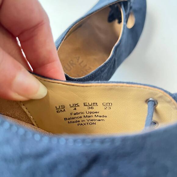 Naturalizer Paxton Bootie Womens Size 6M Blue Open Front Lace Up Tassel Witchy - Picture 10 of 13